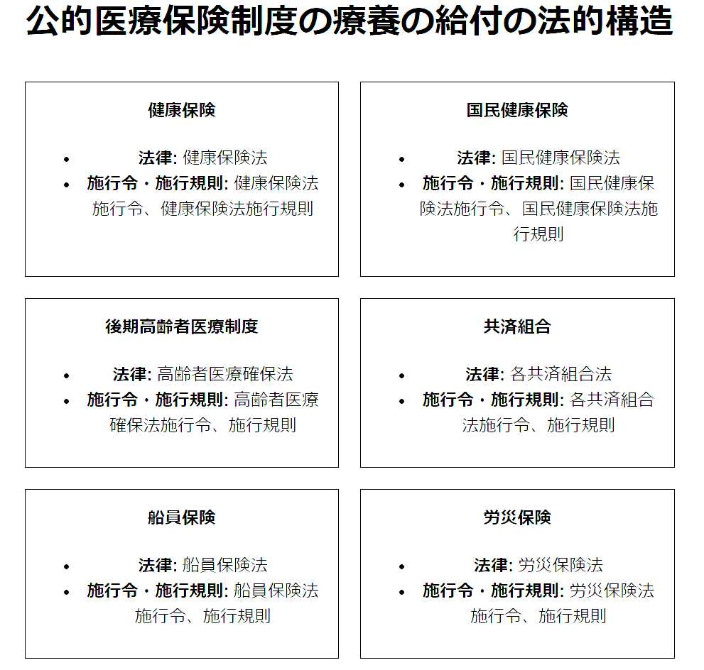 公的医療保険の療養の給付の法的構造